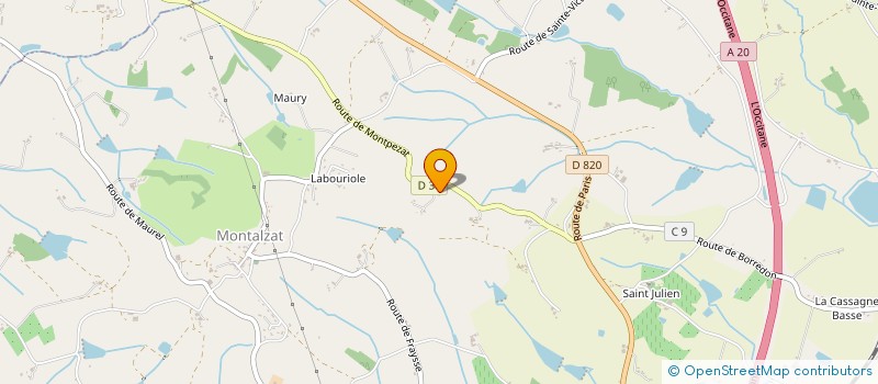localisation de l'entreprise SCEA DU MAS  MONTALZAT