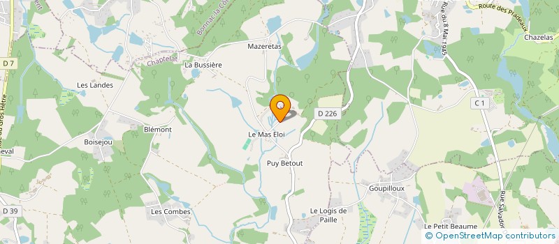 localisation de l'entreprise SCEA DU MAS NEUF à CHAPTELAT