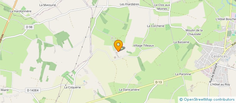 localisation de l'entreprise SCEA DU MESNIL VAUDON à CERENCES