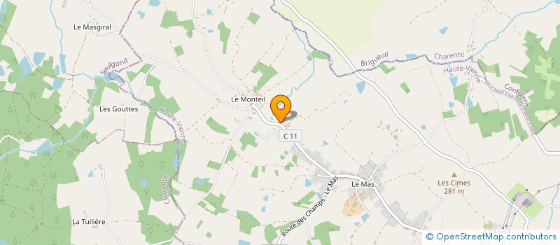 localisation de l'entreprise SCEA DU MONTEIL  SAINT JUNIEN