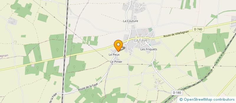 localisation de l'entreprise SCEA DU PEUX à LA FAYE