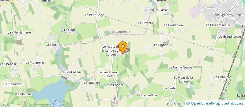 localisation de l'entreprise SCEA DU POIRIER à BAGUER-MORVAN