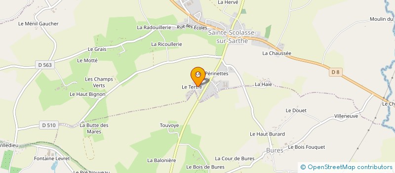 localisation de l'entreprise SCEA DU PRE LONG à SAINTE-SCOLASSE-SUR-SARTHE