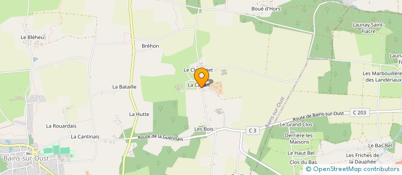localisation de l'entreprise SCEA DU SCIAU D'ORIENT  BAINS-SUR-OUST