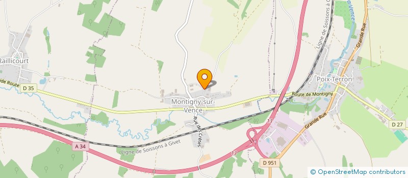 localisation de l'entreprise SCEA DU TIVOLI  MONTIGNY-SUR-VENCE