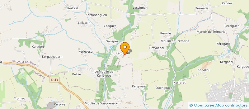 localisation de l'entreprise SCEA DU TRISKELL à BEUZEC-CAP-SIZUN