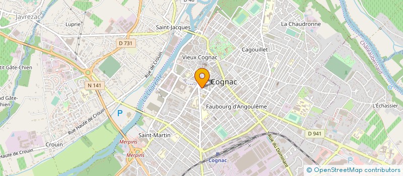 localisation de l'entreprise SCEA DU VIGNOBLE DE LA BARDE à COGNAC