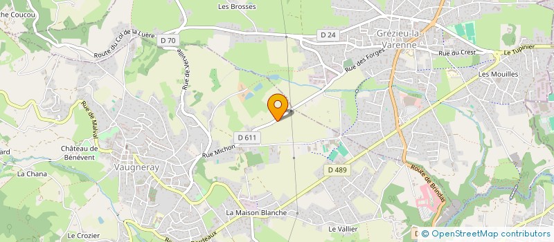 localisation de l'entreprise SCEA ECURIE SAUVAGNAT  VAUGNERAY