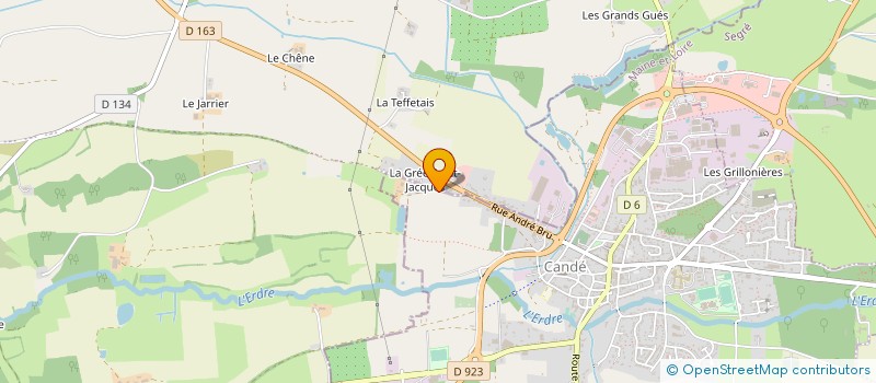 localisation de l'entreprise SCEA ECURIE TARTIFUME  CANDE