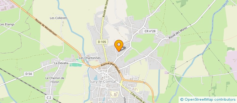 localisation de l'entreprise SCEA ELEVAGE D'AUBIGNY à SURY-LE-COMTAL