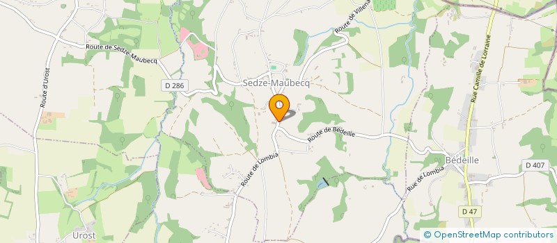 localisation de l'entreprise SCEA ELEVAGE DE GE  SEDZE-MAUBECQ