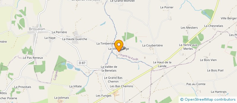 localisation de l'entreprise SCEA ELEVAGE DE LA COUBERTIERE  TRANS-LA-FORET