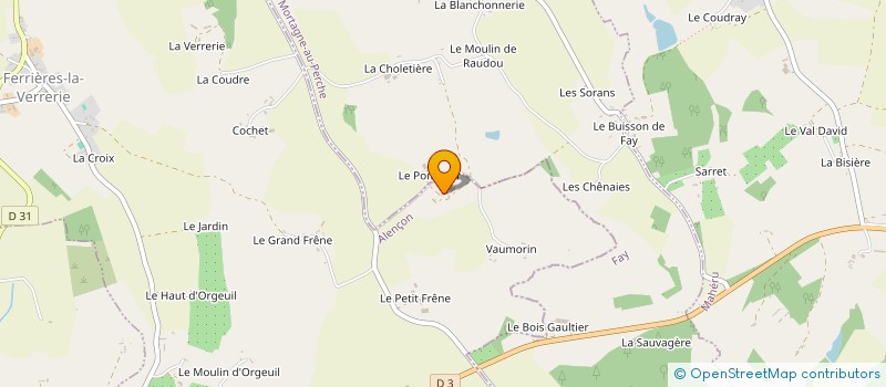 localisation de l'entreprise SCEA ELEVAGE DE MAGALOU à FERRIERES-LA-VERRERIE