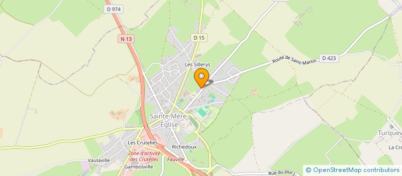localisation de l'entreprise SCEA ELEVAGE JEAN-PIERRE KERVADEC à SAINTE-MERE-EGLISE