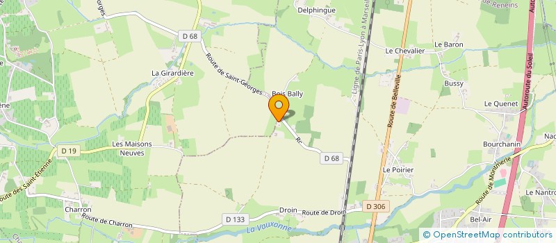 localisation de l'entreprise SCEA ELEVAGE ROZIER  SAINT-GEORGES-DE-RENEINS