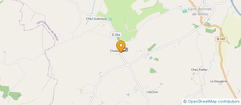 localisation de l'entreprise SCEA ENERGIE à SAINT-BONNET-DE-BELLAC