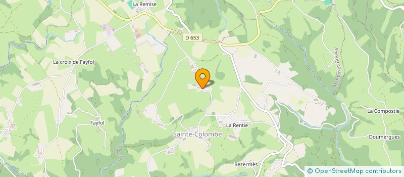 localisation de l'entreprise SCEA FERME BIO DE COMBET  LE BOUYSSOU