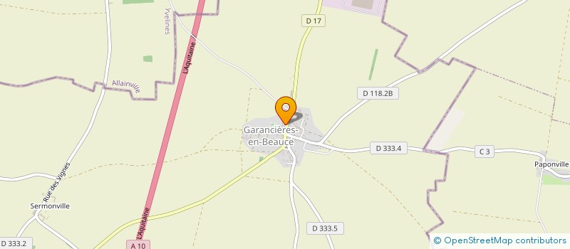 localisation de l'entreprise SCEA GARANVILLE à GARANCIERES-EN-BEAUCE