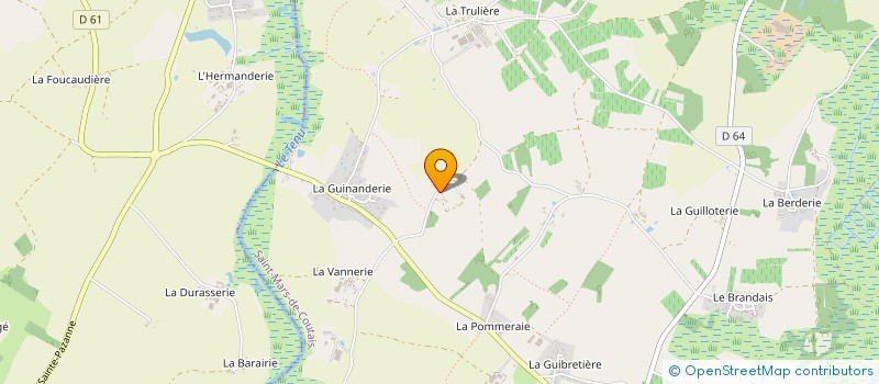 localisation de l'entreprise SCEA GIBIER DU LAC à SAINT-MARS-DE-COUTAIS