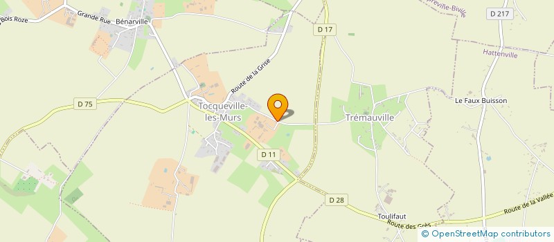 localisation de l'entreprise SCEA GRISE  TOCQUEVILLE-LES-MURS