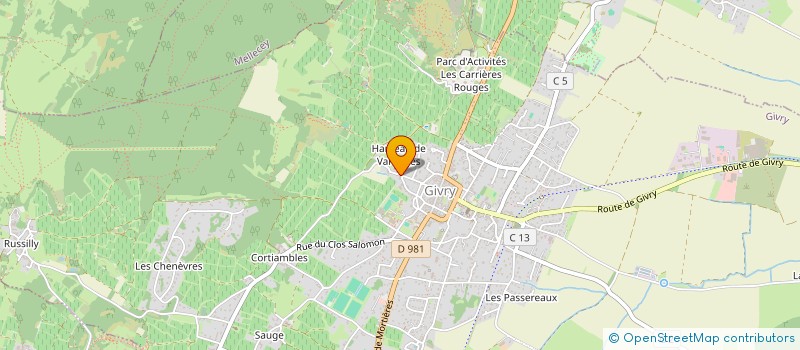 localisation de l'entreprise SCEA GUILLEMETTE ET XAVIER BESSON à GIVRY