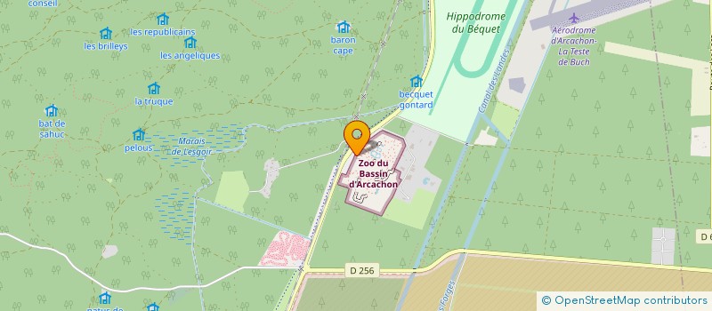 localisation de l'entreprise SCEA HARAS DE LA BECASSIERE à LA TESTE-DE-BUCH