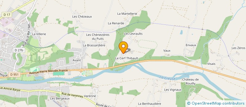 localisation de l'entreprise SCEA HARAS DE VISAIS à LE BLANC