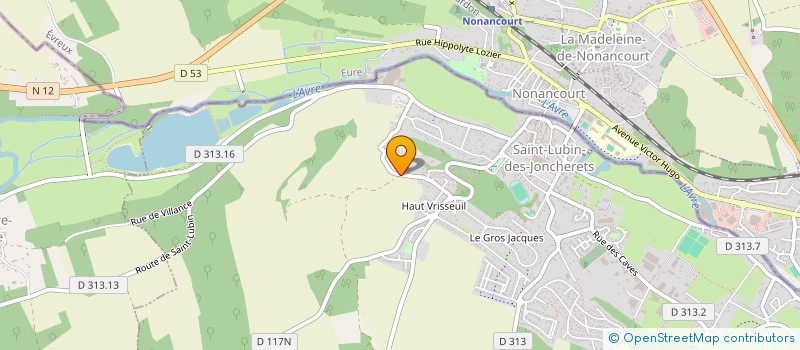 localisation de l'entreprise SCEA HAUT VRISSEUIL à SAINT-LUBIN-DES-JONCHERETS