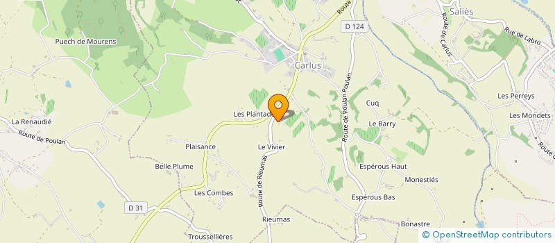 localisation de l'entreprise SCEA IVERSENC à CARLUS