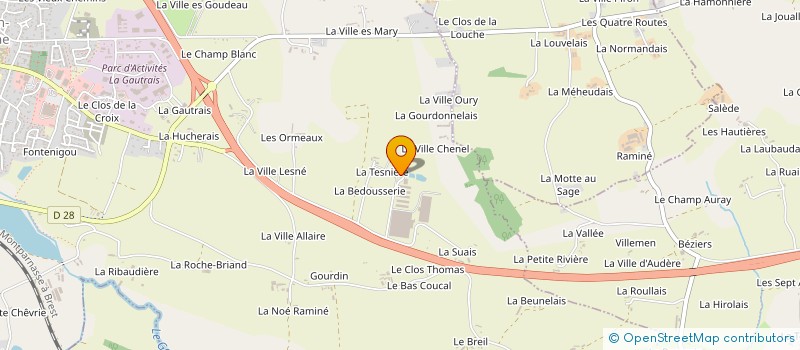 localisation de l'entreprise SCEA JEAN-FRANCOIS LEVREL  MONTAUBAN-DE-BRETAGNE