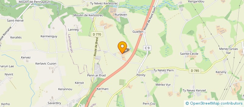 localisation de l'entreprise SCEA KERELCUN  BRIEC
