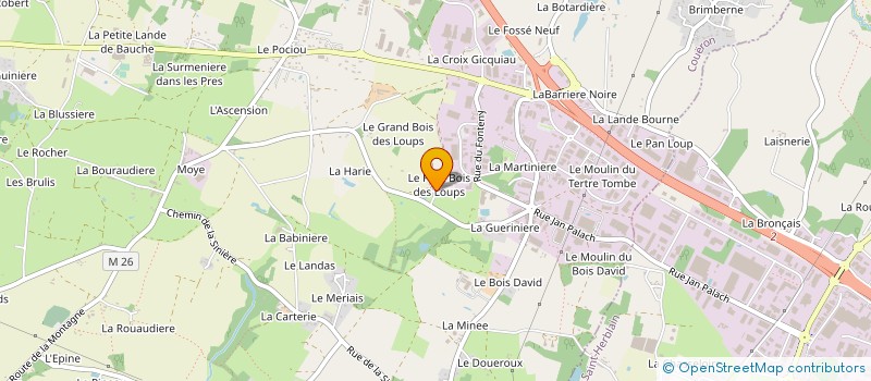 localisation de l'entreprise SCEA L'ECURIE DU BOIS DES LOUPS à COUERON