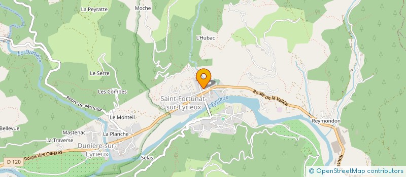 localisation de l'entreprise SCEA L'UNE VERTE  SAINT-FORTUNAT-SUR-EYRIEUX