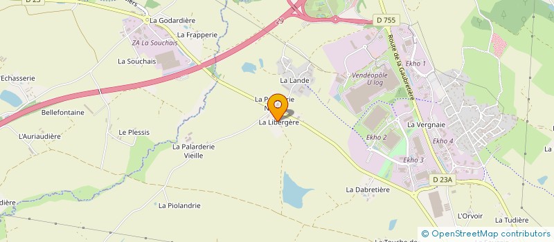 localisation de l'entreprise SCEA LA BARRAIRE  LES HERBIERS