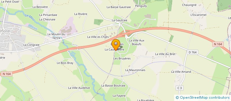 localisation de l'entreprise SCEA LA CAULARDIERE à LOSCOUET-SUR-MEU