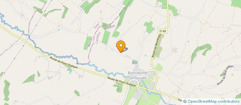 localisation de l'entreprise SCEA LA CAVELLERIE  BONNEVILLE-LA-LOUVET