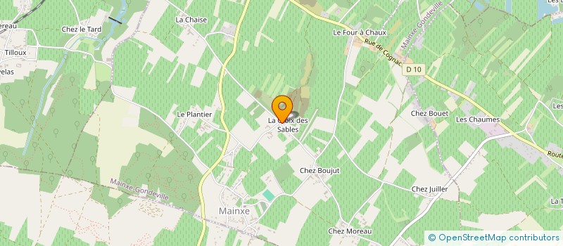 localisation de l'entreprise SCEA LA COMBE D'AGUET à MAINXE-GONDEVILLE