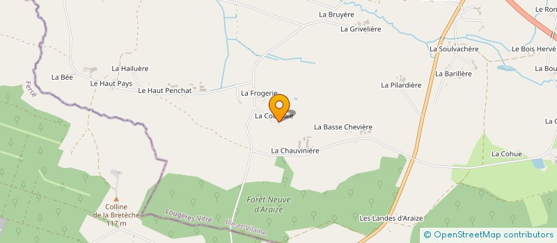 localisation de l'entreprise SCEA LA COUDRAIE à MARTIGNE-FERCHAUD