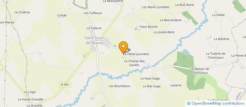 localisation de l'entreprise SCEA LA COURTOUCHE à SAINT-JOUIN-DE-BLAVOU