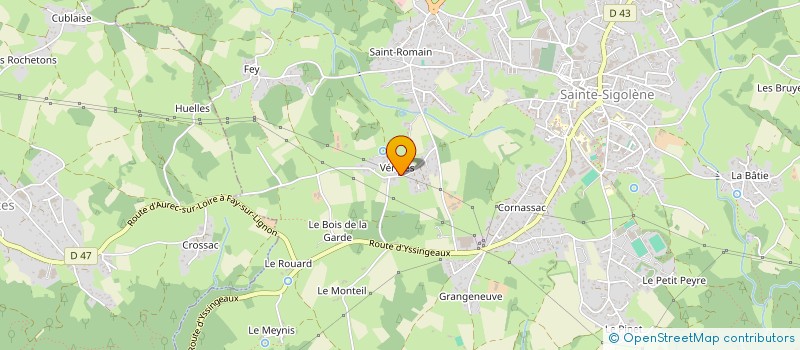 localisation de l'entreprise SCEA LA FERME DES COMBES  SAINTE-SIGOLENE