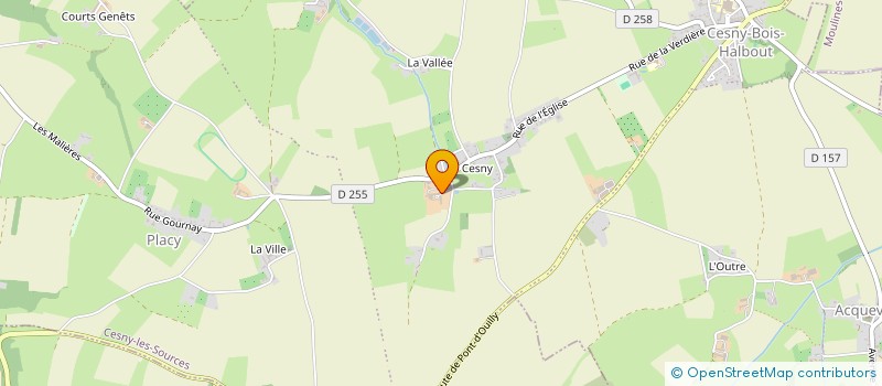 localisation de l'entreprise SCEA LA FERME DES JARDINS  CESNY-LES-SOURCES