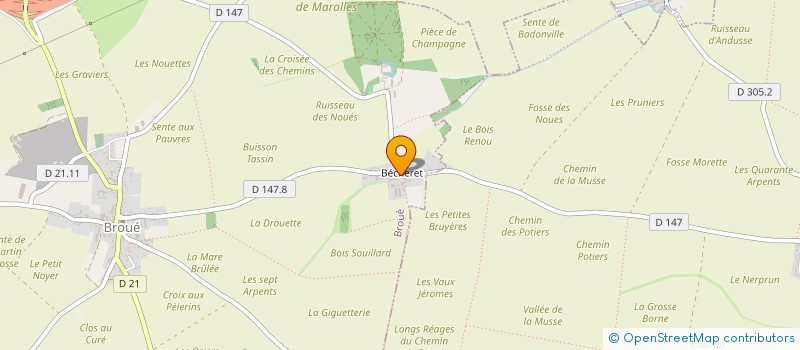 localisation de l'entreprise SCEA LA FERMETTE D'APHAIA à BROUE