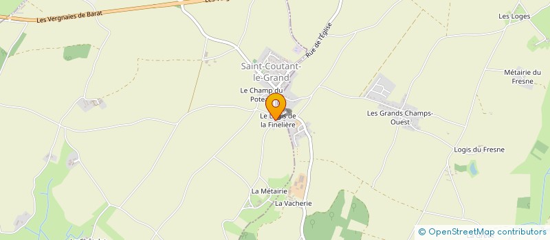 localisation de l'entreprise SCEA LA FINELIERE  SAINT-COUTANT-LE-GRAND