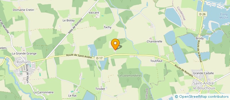 localisation de l'entreprise SCEA LA FORET  ROMANS