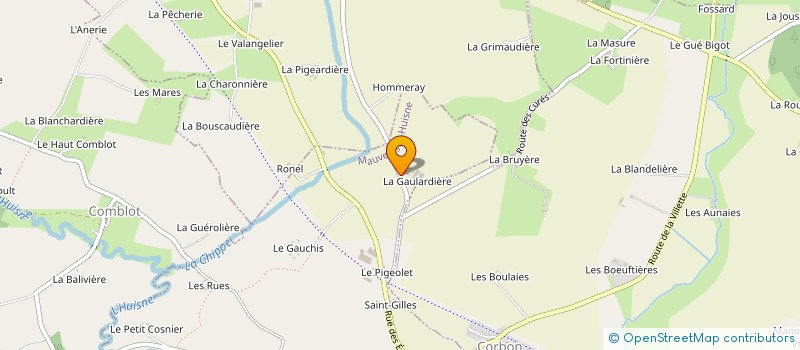 localisation de l'entreprise SCEA LA GAULARDIERE à MAUVES-SUR-HUISNE