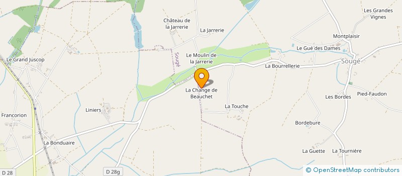 localisation de l'entreprise SCEA LA GRANGE DE BAUCHE à SOUGE