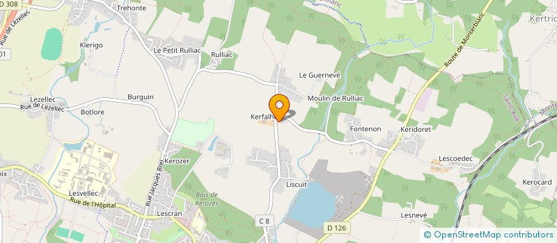 localisation de l'entreprise SCEA LA METAIRIE DE KERFALHER  SAINT-AVE