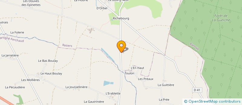 localisation de l'entreprise SCEA LA MOULINIERE à RETIERS