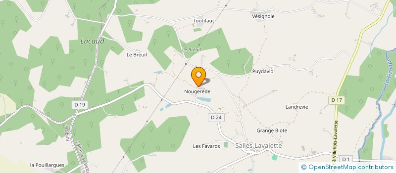 localisation de l'entreprise SCEA LA NOUGE à SALLES-LAVALETTE