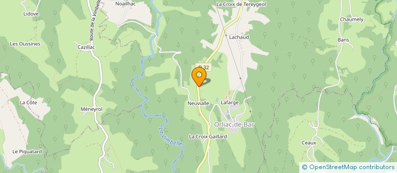 localisation de l'entreprise SCEA LA RIVIERE FONGANE à ORLIAC-DE-BAR